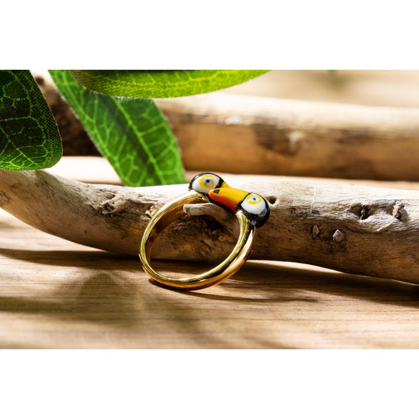 美品★nachナッシュ★オウム　リング　アニマル 美品☆nachナッシュ☆オウム リング アニマル nach オウム 指輪