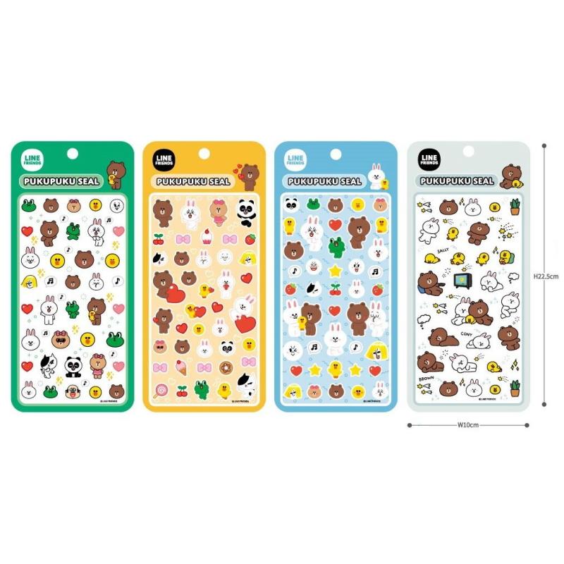 LINE FRIENDS ラインフレンズ ぷくぷくシール 可愛い 3D 立体 かわいい
