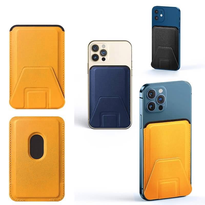 MagSafe対応 マグネット式スタンド iPhone レザーウォレット カード