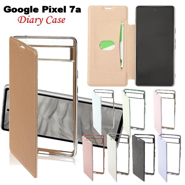カメラ&液晶ガラスフィルム付き 手帳型ケース Google Pixel7a ケース