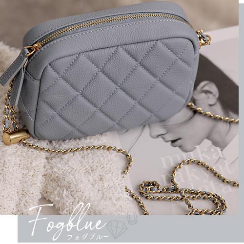 ミニバッグ 本革 キルティング チェーン 軽量 ショルダー レディース  