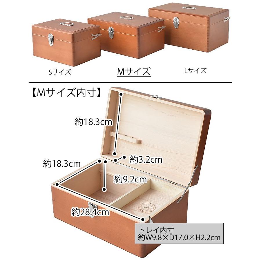 新発売 救急箱 Mサイズ 収納ボックス 木製 トレー付き おしゃれ ...