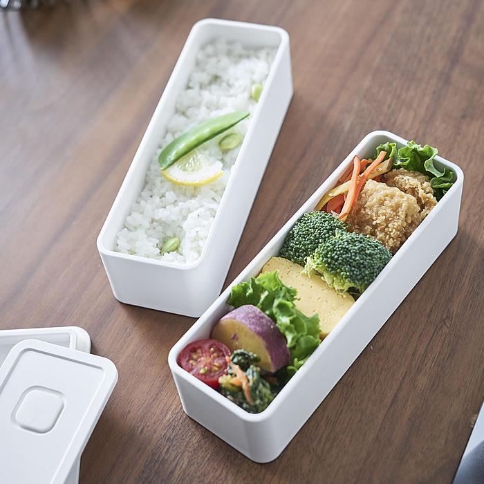 tower お弁当箱 2段 バルブ付き密閉ランチボックス タワー スリム 弁当