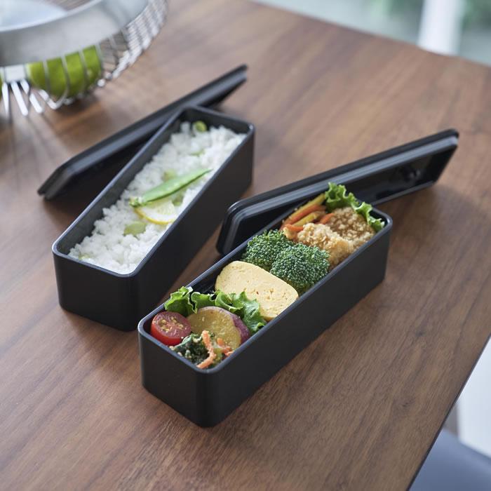 tower お弁当箱 2段 バルブ付き密閉ランチボックス タワー スリム 弁当