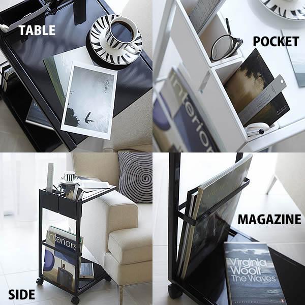 山崎実業 サイドテーブル tower SIDE TABLE WAGON サイドテーブル