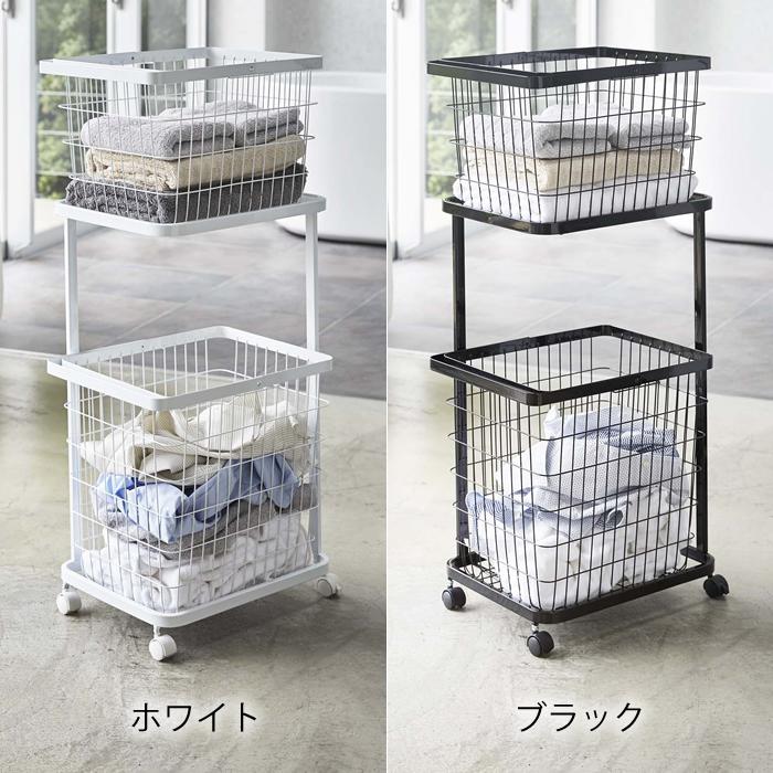 tower TOWER タワー ランドリーバスケット 2段 ランドリーワゴン M/L 3