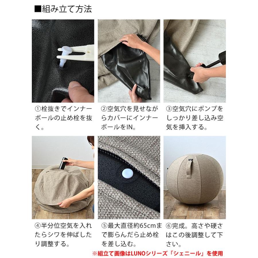 人気の商品通販サイト vivora バランスボール ビボラ シーティングボール ルーノ レザーレット LUNO 合皮 65cm 二重構造 破裂防止 ポンプ付 ヨガ 体幹