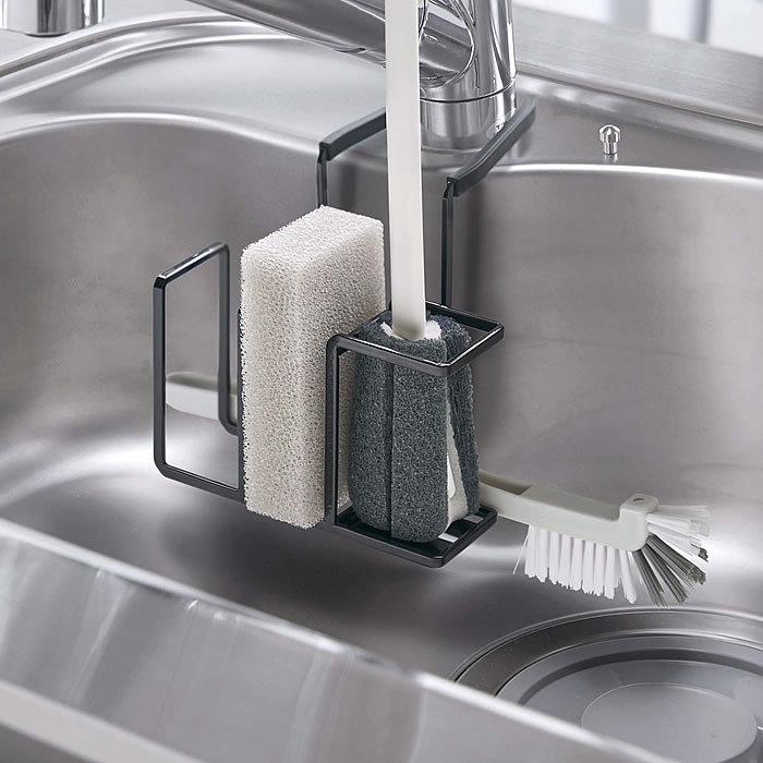 tower 蛇口にかける スポンジ＆ブラシホルダー タワー スポンジ