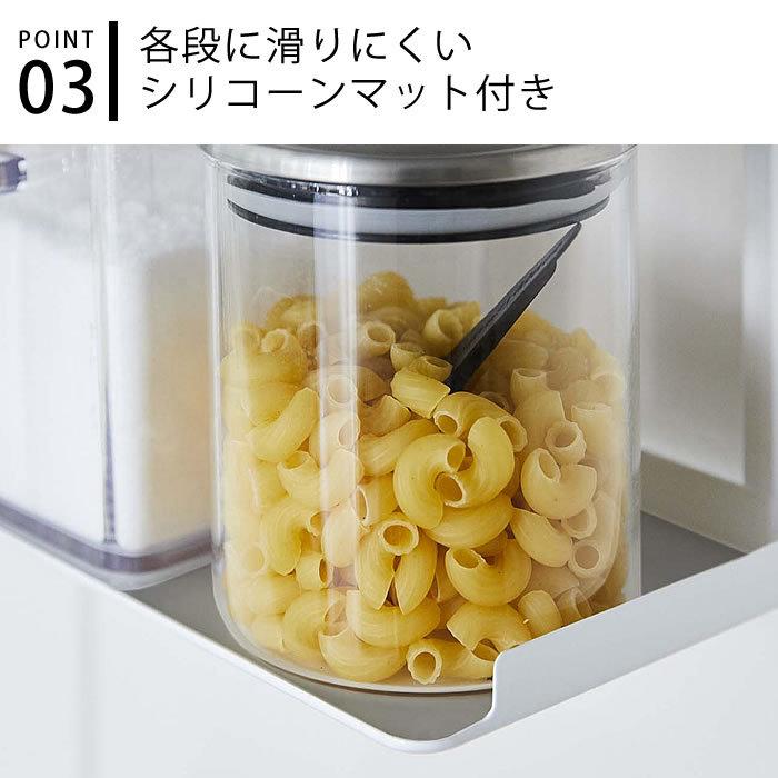 レンジフード調味料ラック タワー 3段 tower レンジフード ハンガー スパイス ラック 調味料入れ キッチン 隙間収納 おしゃれ 4836 4837 山崎実業 yamazaki｜zakkashopcom｜04