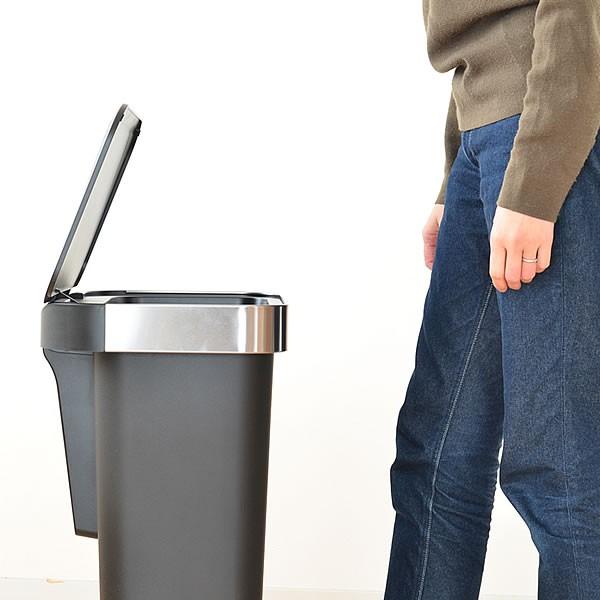 ゴミ箱 シンプルヒューマン simplehuman プラスチック レクタンギュラー ステップカン 横型 45リットル 45L ペダル キッチン スリム ごみ箱 シンプルヒューマン 45L 5cm