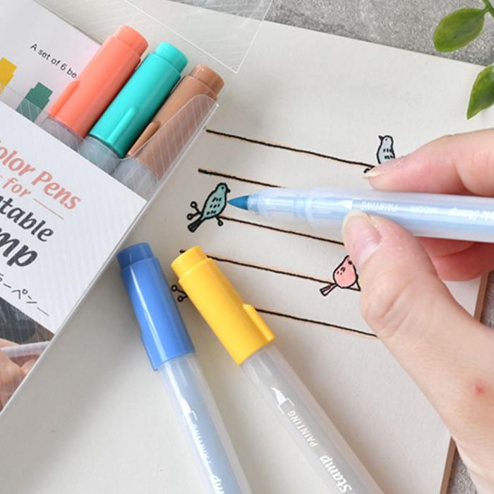 MIDORI（ミドリ） カラーペン セット カラーペン スタンプ6本入り