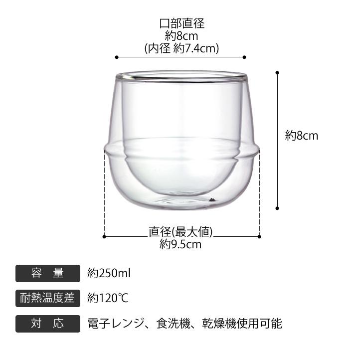 Kinto ワイングラス Kronos ダブルウォール ワイングラス 250ml 保温 保冷 グラス 耐熱ガラス 結露防止 ワイン 脚なし おしゃれ キントー クロノス 0000 雑貨ショップドットコム 通販 Yahoo ショッピング