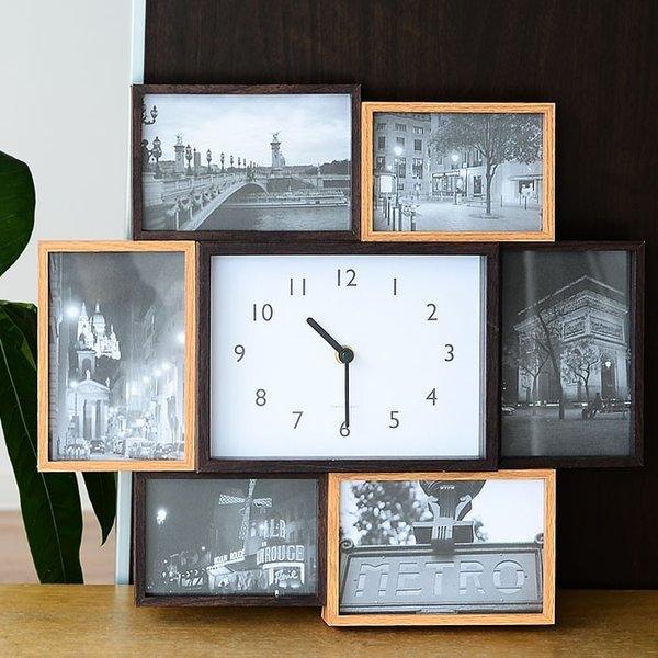フォトフレーム ビット7 写真立て おしゃれ 時計 壁掛け 置き型 木製 掛け時計 置き時計 雑貨ショップドットコム 通販 Paypayモール