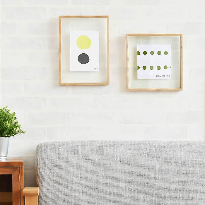 ポストカード フレーム フローティングフレーム A4 CAN02 フォトフレーム 壁掛け スタンド 写真立て おしゃれ プレゼント 天然木