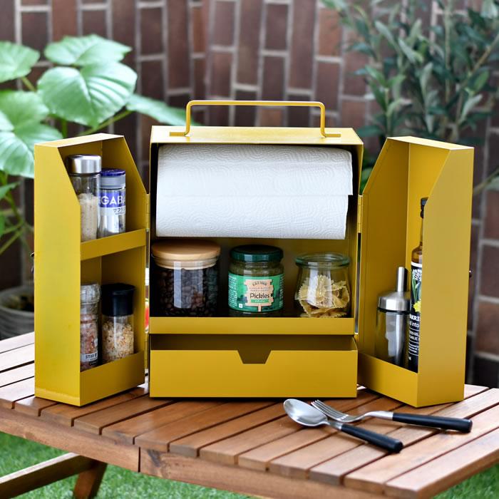 セトクラフト 調味料ラック おしゃれ SPICE＆KITCHENPAPER RACK