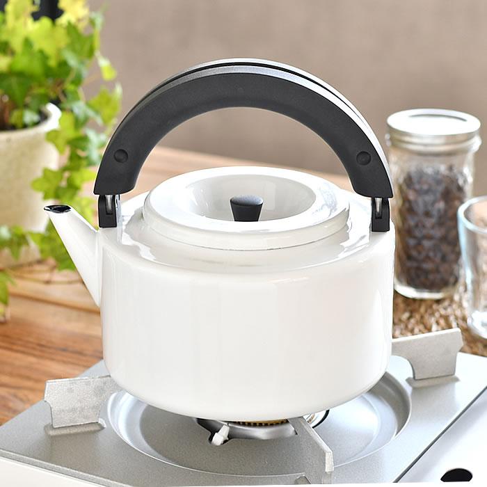 copan コパン フラットケトル ケトル やかん 2.3L ホワイト かわいい