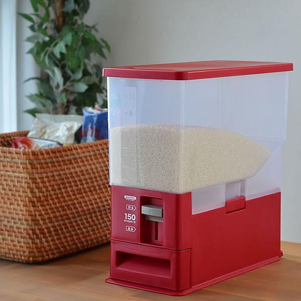 米びつ スリム 12kg おしゃれ 洗える 無洗米対応 1合 計量 コンパクト