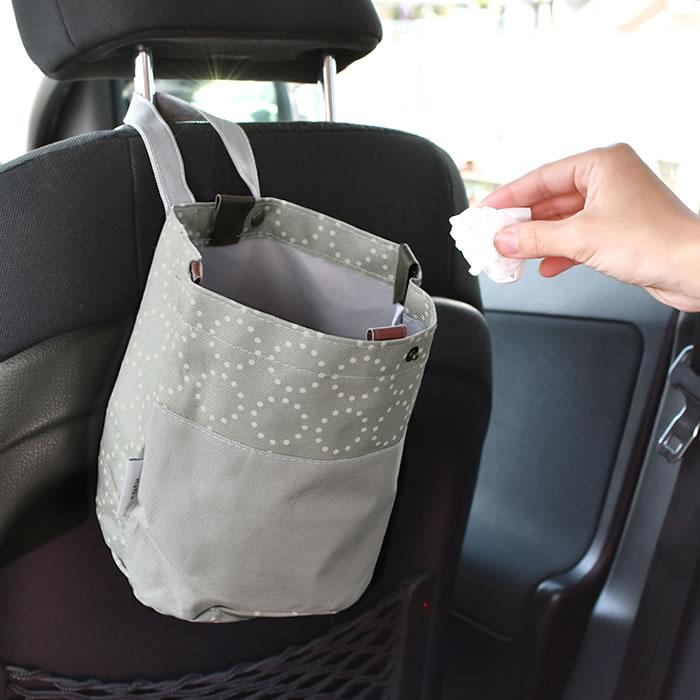 matka 2WAYダストボックス カー用品 便利 車 ゴミ箱 マジックテープ