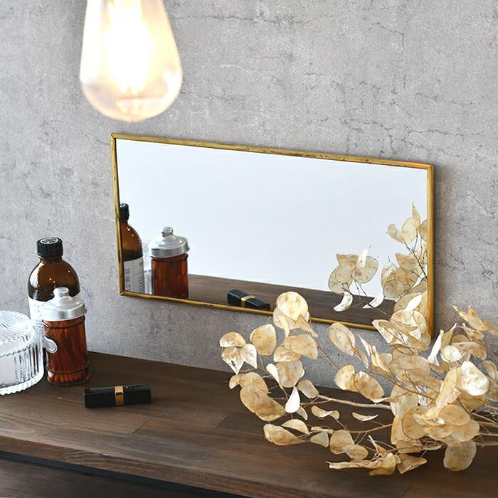 パラデック オディエ 壁掛け ウォールミラー 鏡 真鍮 フレーム