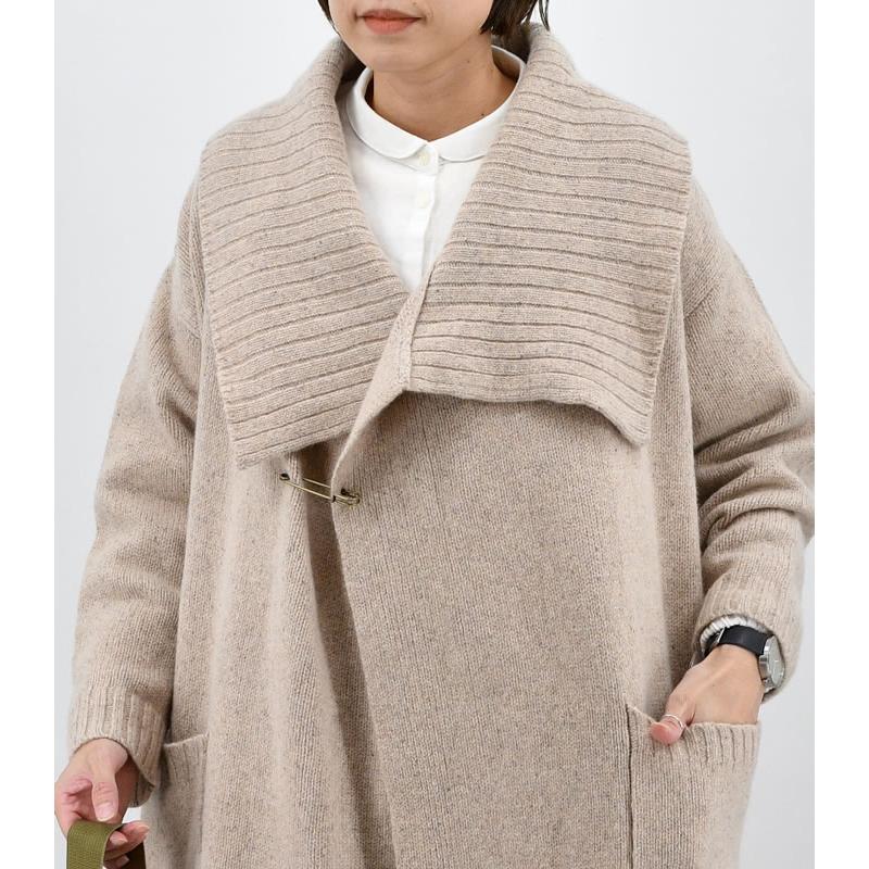 [半額SALE]KI.GOKOCHI ネップシルク コーディガン ウール85% シルク15% レディース カーディガン フリーサイズ ロングカーディガン