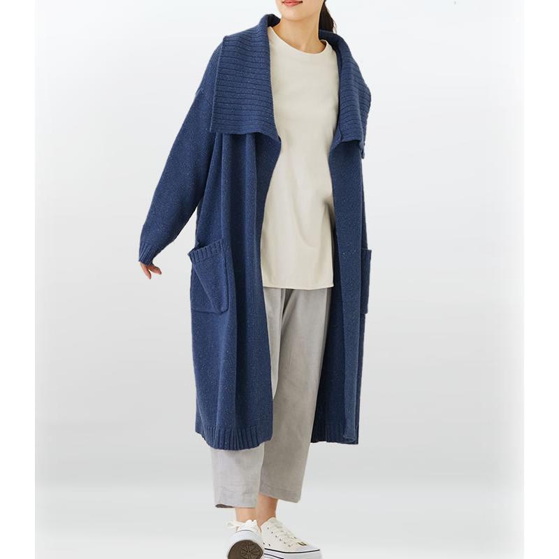 [半額SALE]KI.GOKOCHI ネップシルク コーディガン ウール85% シルク15% レディース カーディガン フリーサイズ ロングカーディガン