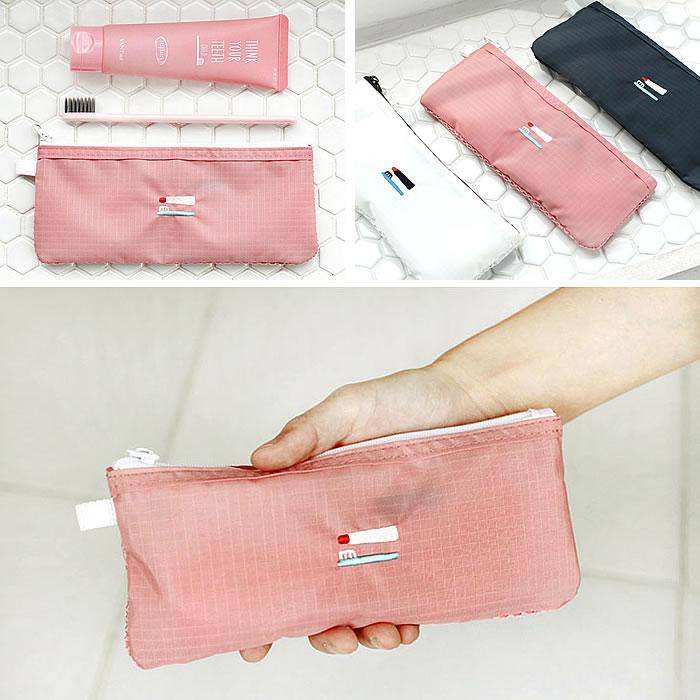 歯ブラシポーチ メッシュ 歯ブラシポーチ 2nul 洗面ポーチ 歯ブラシケース 旅行 トラベルポーチ かわいい お泊り 持ち運び 薄い 出張 シンプル ポケット付き 雑貨ショップドットコム 通販 Yahoo ショッピング