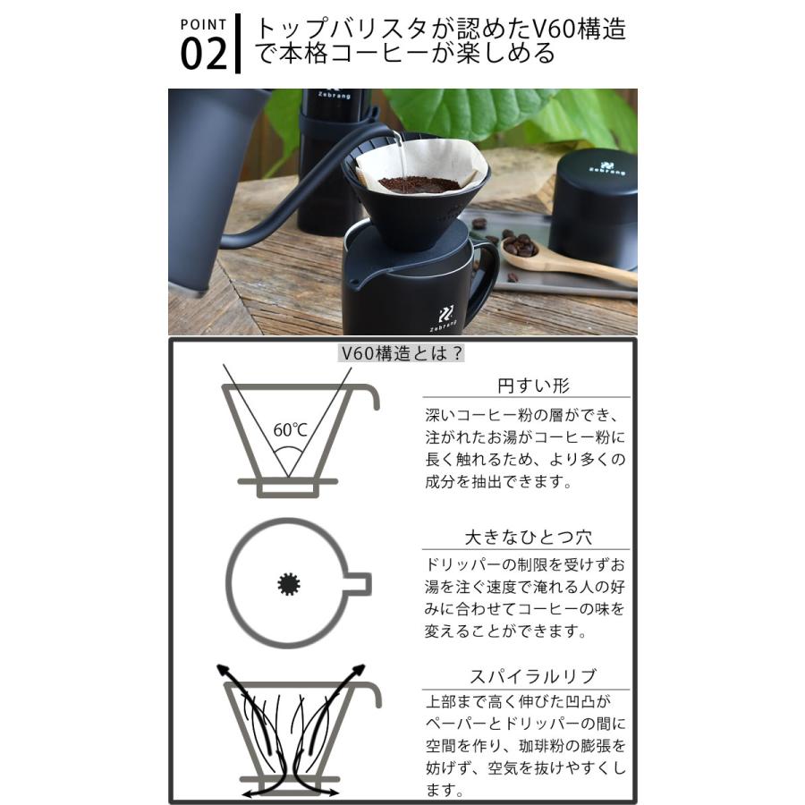 HARIO ハリオ Zebrang V60 フラットドリッパー 01 ドリッパー