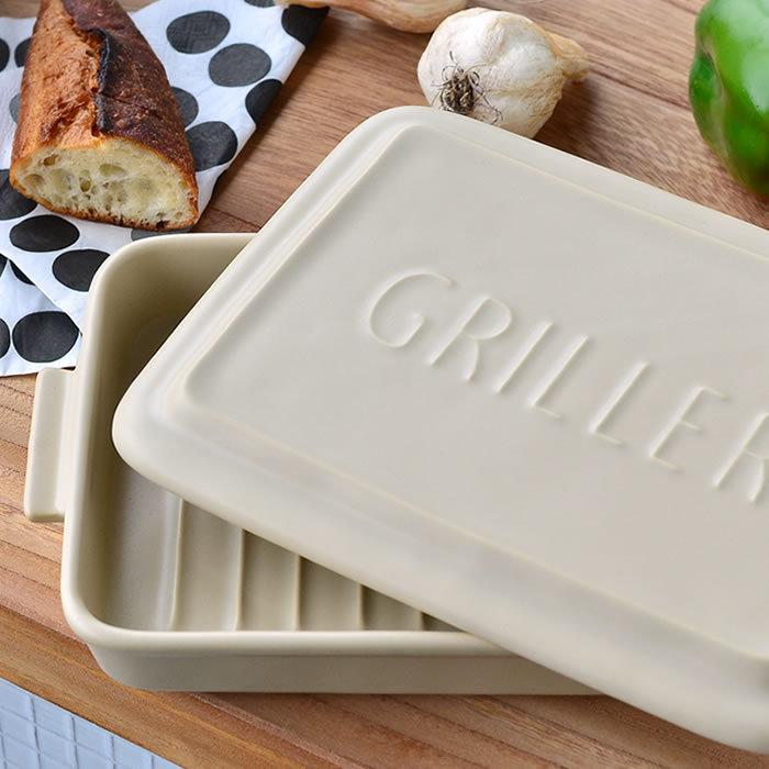 ツールズ グリラー ウッドボードL セット TOOLS 電子レンジ 魚焼きグリル ガスレンジ 直火調理 可 耐熱 陶器 レシピ付き ロースター グリル 鍋敷き 天然木