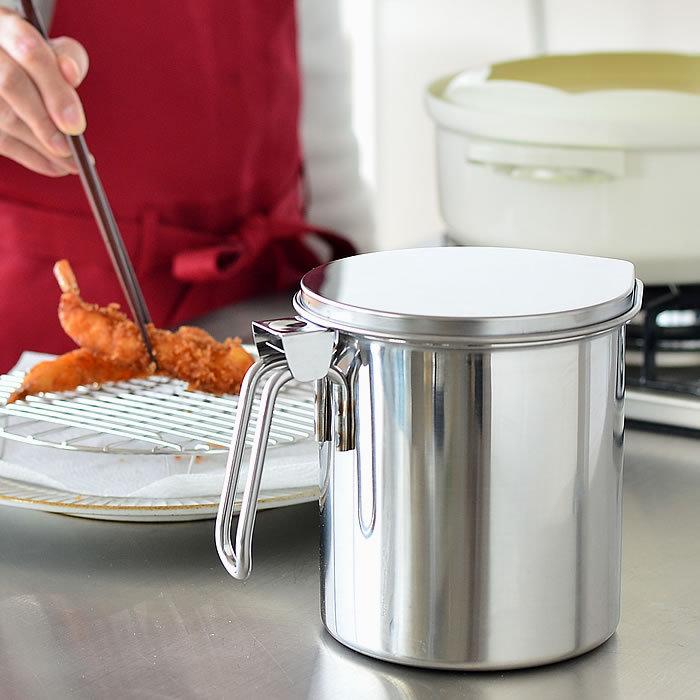 オイルポット ステンレス 0.6L カートリッジ式 燕三条 18-8ステンレス