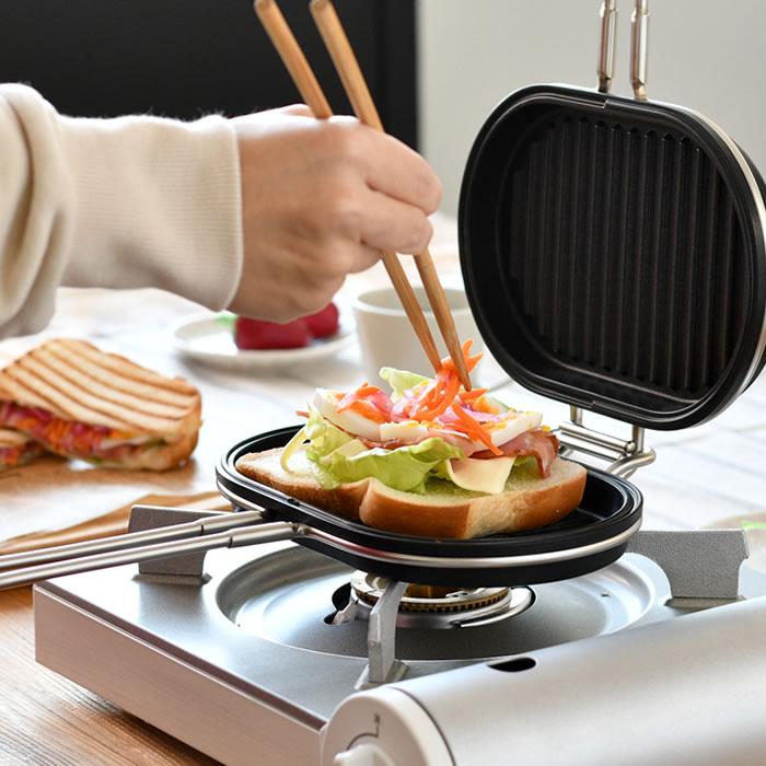 ホットサンドメーカー 直火 家事問屋 パニーニパン ホットサンド Ih