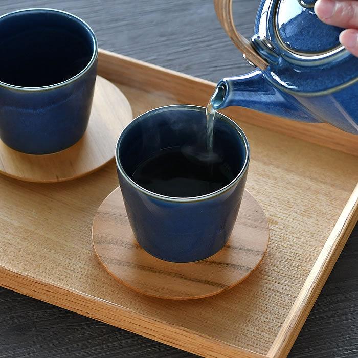 LOLO（ロロ） 茶敷 円 角 山桜 日本製 茶托 茶たく 木皿 菓子皿 洗える