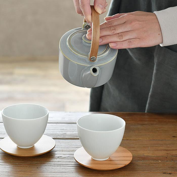 LOLO（ロロ） 茶敷 円 角 山桜 日本製 茶托 茶たく 木皿 菓子皿 洗える