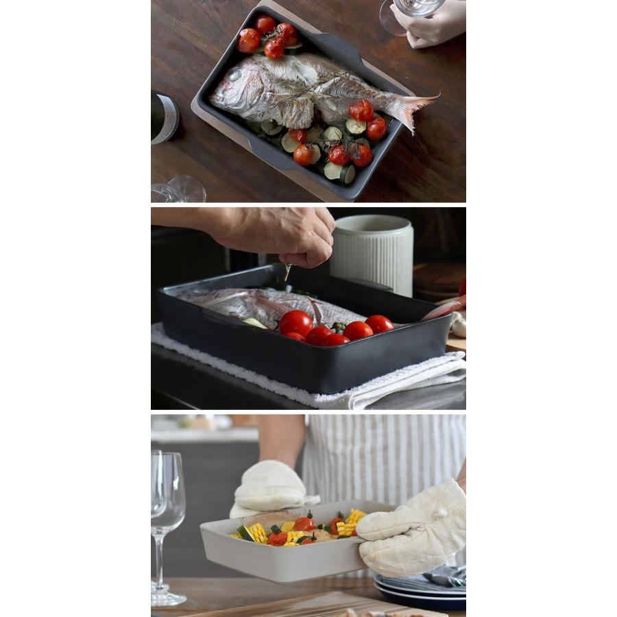 LOLO（ロロ） The chef ベイクディッシュ L フラット ウェーブ グリル