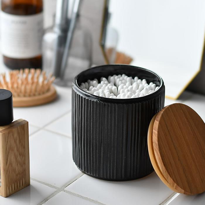 LOLO（ロロ） キャニスター 陶器 保存容器 420ml SA00 しのぎ ソルト