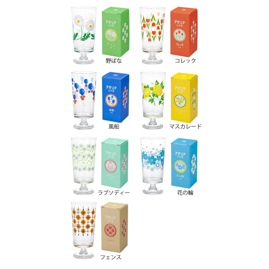 石塚硝子 アデリアレトロ 脚付きグラス 昭和レトロ グラス コップ