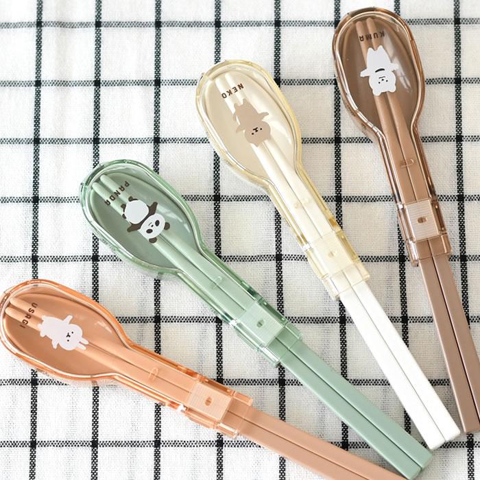 サブヒロモリ お弁当 箸 カトラリーセット ムームー フレンズ 抗菌