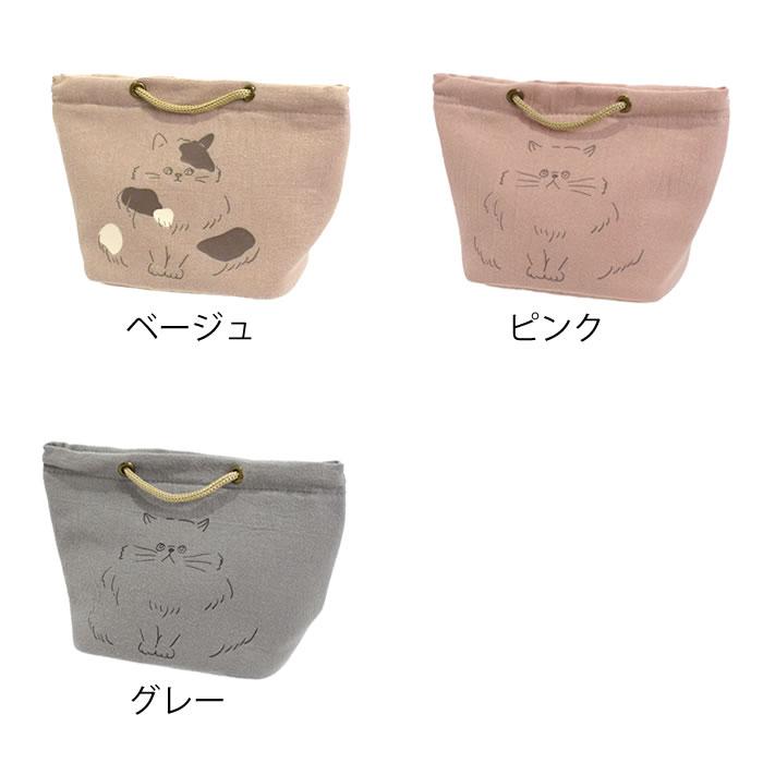 サブヒロモリ 弁当袋 保冷 にゃお 保冷手さげおにぎりポーチ お弁当