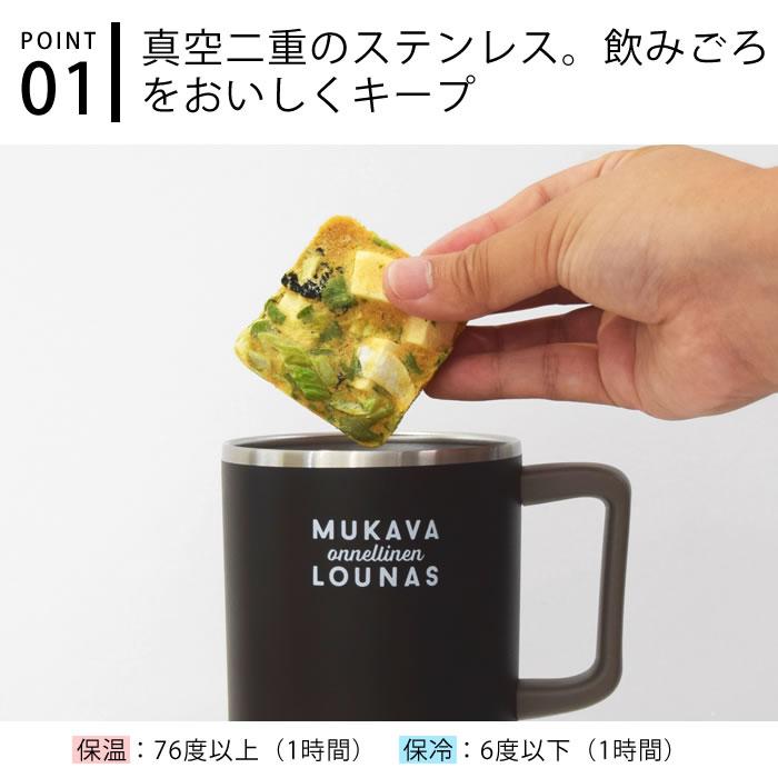サブヒロモリ マグカップ おしゃれ ラシア 目盛り付 ステンレスサーモ