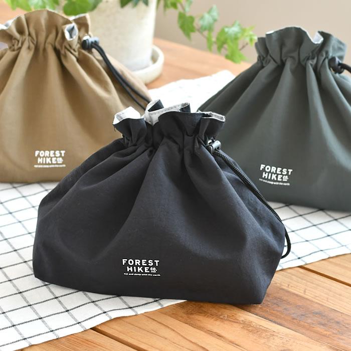 弁当 巾着 サブヒロモリ フォレストハイク 抗菌片引き巾着 弁当袋
