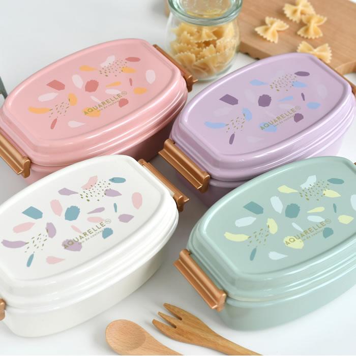 サブヒロモリ 弁当箱 女子 大人 アクアレール 抗菌2WAYタイトランチ2段