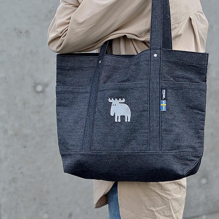 moz（モズ） トートバッグ マザーズバッグ 帆布 トート L デニム