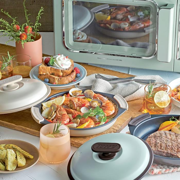 Toffy レンジ調理器 電子レンジ用 グリルパン レンジ 焼く 波型