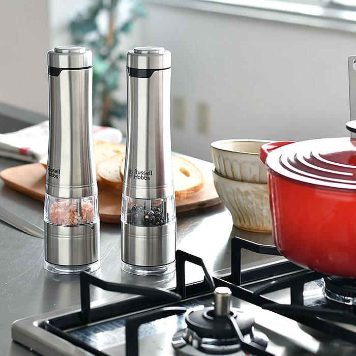RUSSELL HOBBS 電動ミル ソルト&ペッパー 2本セット 正規品 RUSSELL HOBBS 電動ミル ソルト&ペッパー 2本セット 正規品