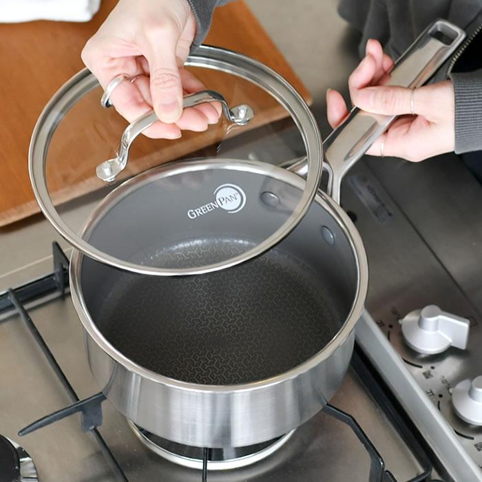 GREEN PAN（グリーンパン） 片手鍋 18cm エーペックス ソースパン 18cm
