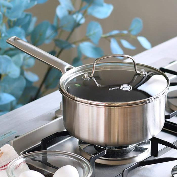 GREEN PAN（グリーンパン） 片手鍋 18cm エーペックス ソースパン 18cm