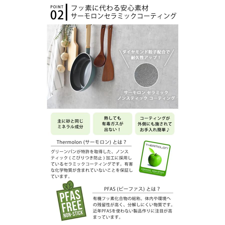 GREEN PAN（グリーンパン） フライパン ih 24cm セラミック フライパン