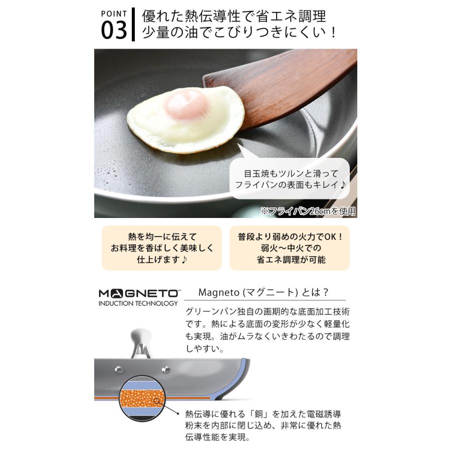 フライパン ih 26cm GREENPAN グリーンパン メイフラワー コーティング ギフト PFAS FREE おしゃれ ガス 料理 セラミック お手入れ_3