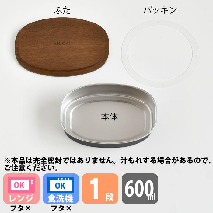 ののじ nonoji ステンレス ランチボックス オーバル 弁当箱 ステンレス