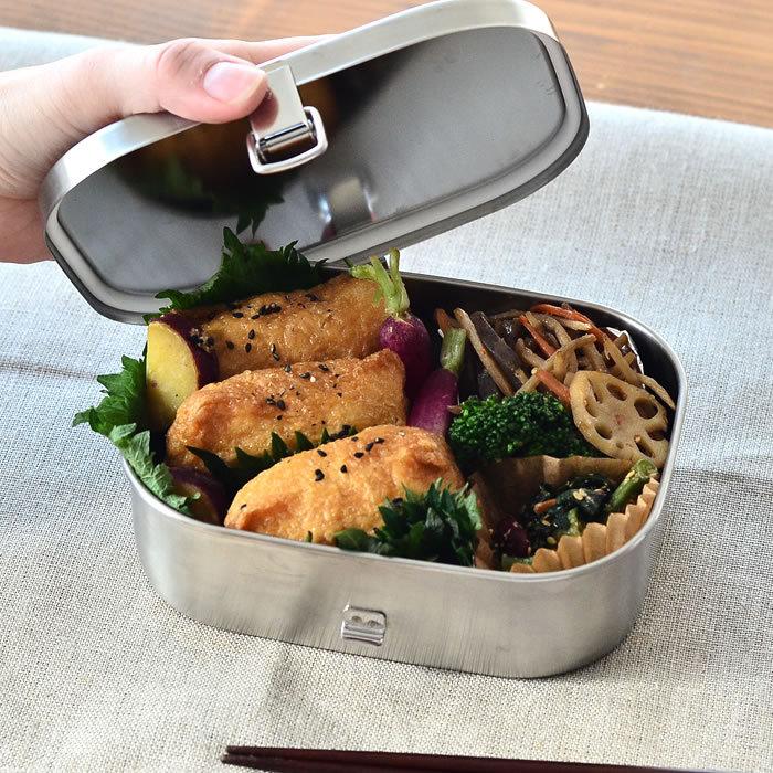 工房アイザワ お弁当箱 ステンレス 角型ランチボックス 中 容量670ml 1