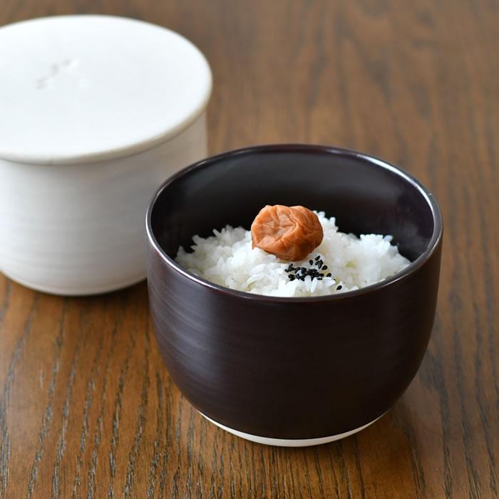 かもしか道具店 飯びつ ふつう おひつ 陶器 1.5合 日本製 電子レンジ